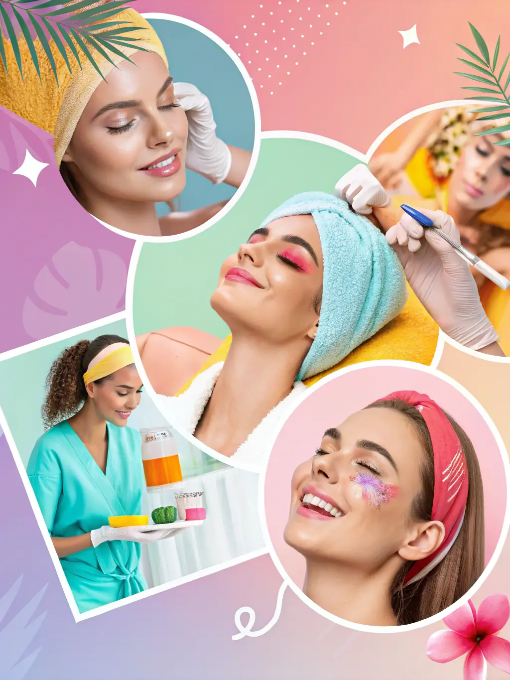 A collage of various online esthetician courses and certification programs offered by Skin and Body University, showcasing the breadth of educational opportunities available.
